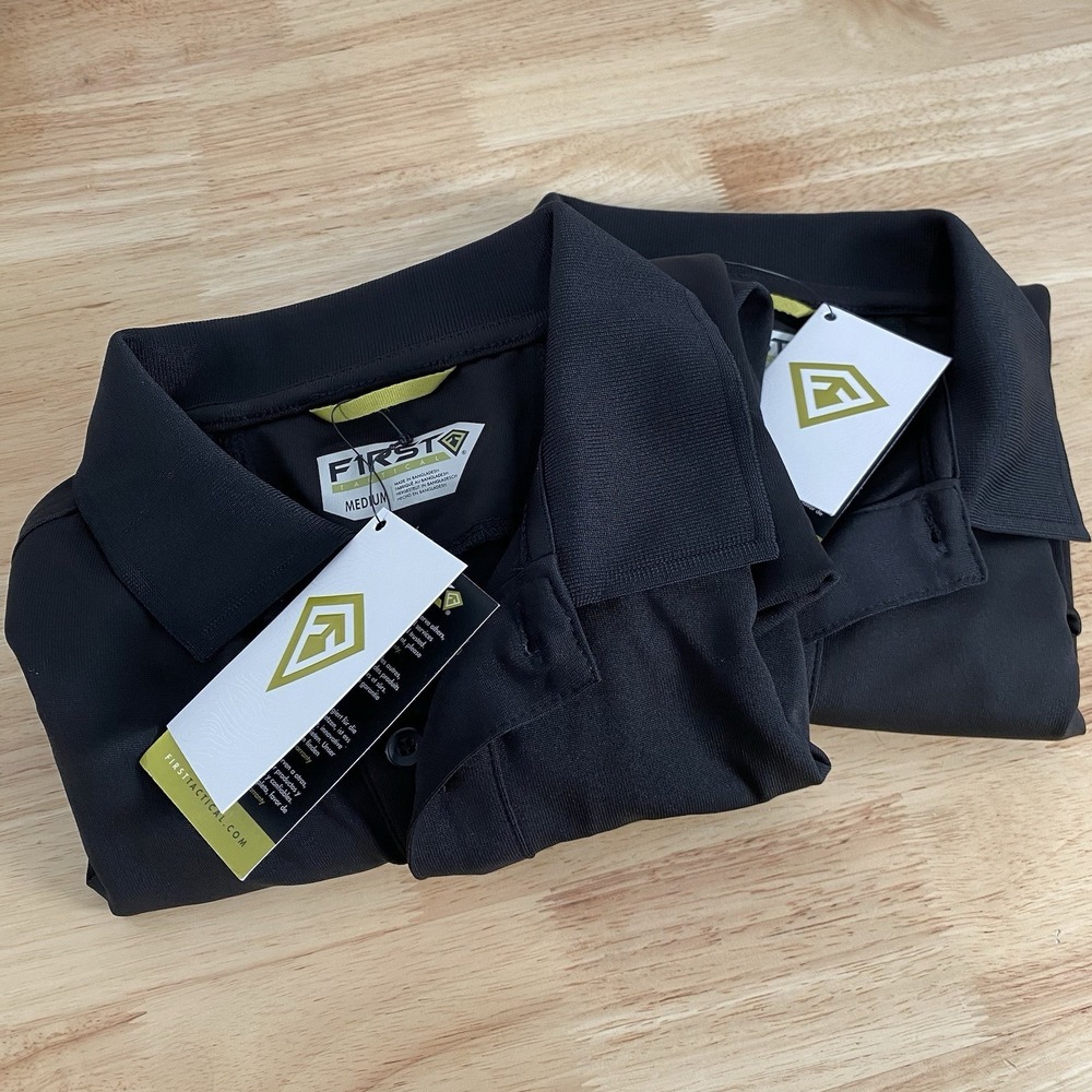 First Tactical‎ Shirt Men's Medium Performance Polo Black Lot of 2 Bundle NWT